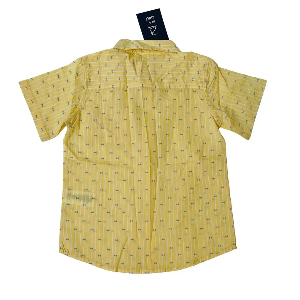 NWT Me & Henry 5/6Y Yellow Bow Tie Pier Shirt